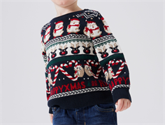 Name It dark sapphire Christmas knit sweater